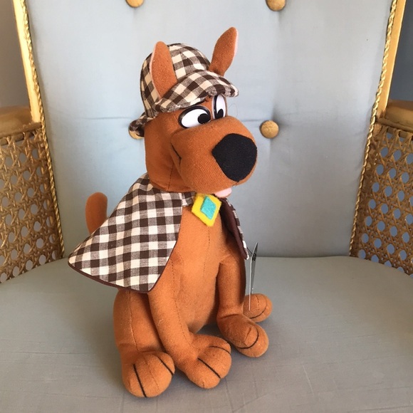 Vintage 1997 Sherlock Detective Scooby Doo dog plush toy Cartoon Network 11" - Picture 1 of 10